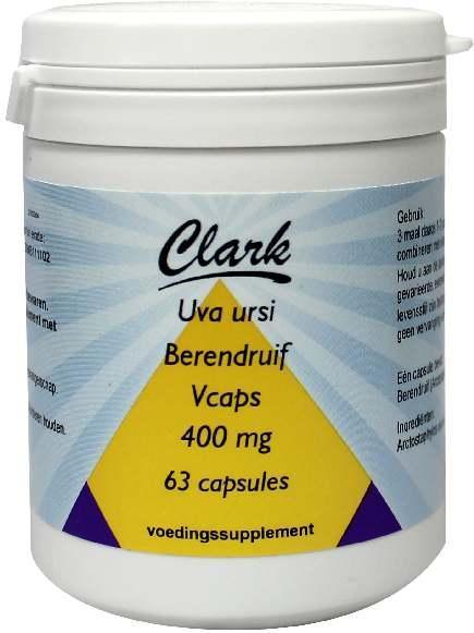 Clark Uva ursi 400mg 63 Vegetarische capsules