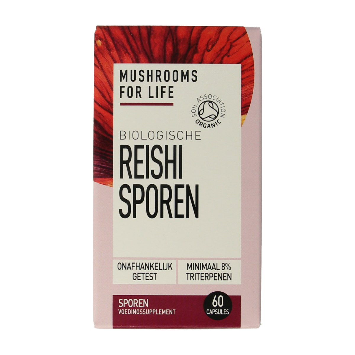 Mushrooms for Life Reishi spore paddenstoel bio 60.00 Capsules