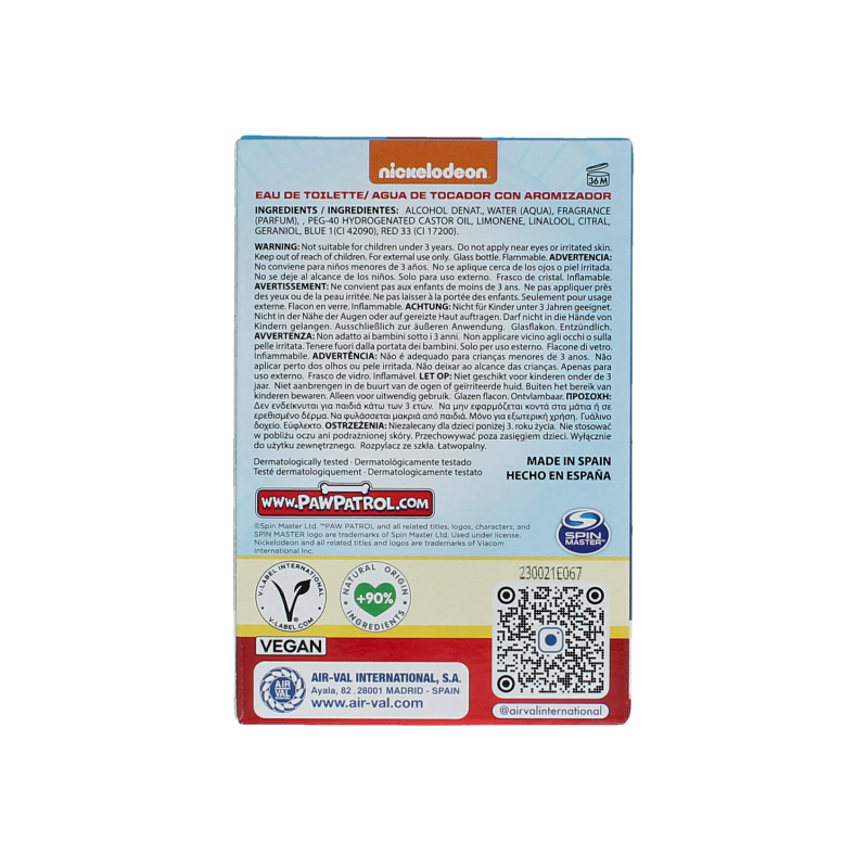 Air-Val Paw patrol eau de toilette 30 Milliliter