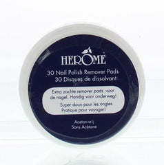 Herome Nagel caring remover pad 30.00 Stuks