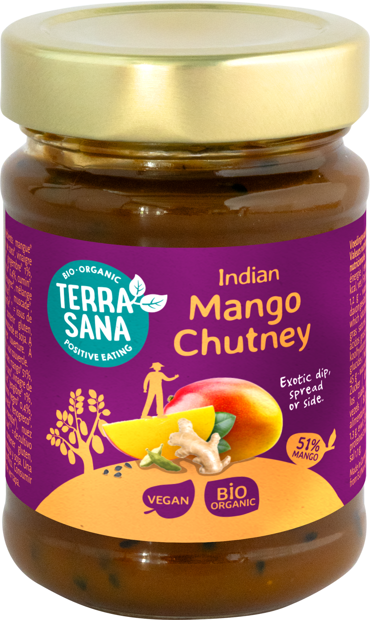 TerraSana Mango chutney bio 195.00 Gram