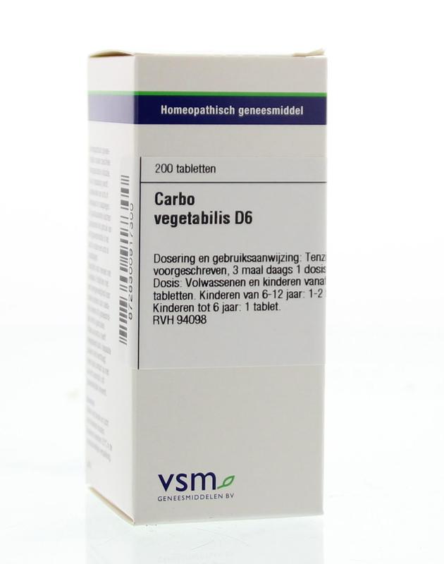 VSM Carbo vegetabilis D6 200.00 Tabletten