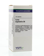 VSM Carbo vegetabilis D6 200.00 Tabletten