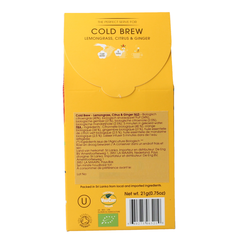 English Tea Shop Lemongrass citrus & ginger bio 7 Zakjes