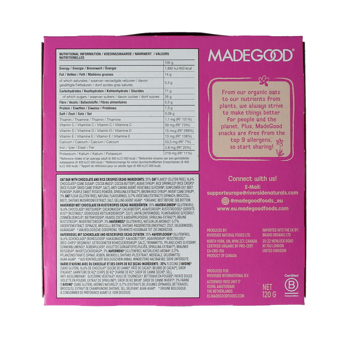 MadeGood  Granola bar birthday cake bio 5.00 Stuks