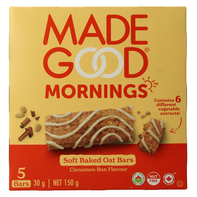 Made Good Morning bar cinnamon bun bio 5 Stuks