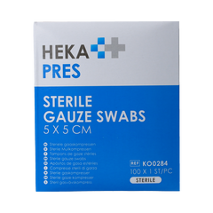 Hekapres Hydrofiel gaaskompres 5 x 5 steriel 100.00 Stuks