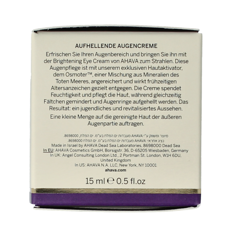 Ahava Age control bright eye creme  15 Milliliter