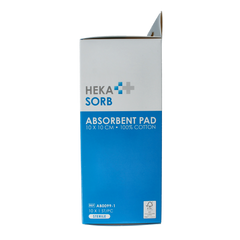 Hekasorb Absorberend verband 10x10cm steriel 10.00 Stuks