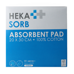 Hekasorb Absorberend verband 20x30 steriel  10.00 Stuks
