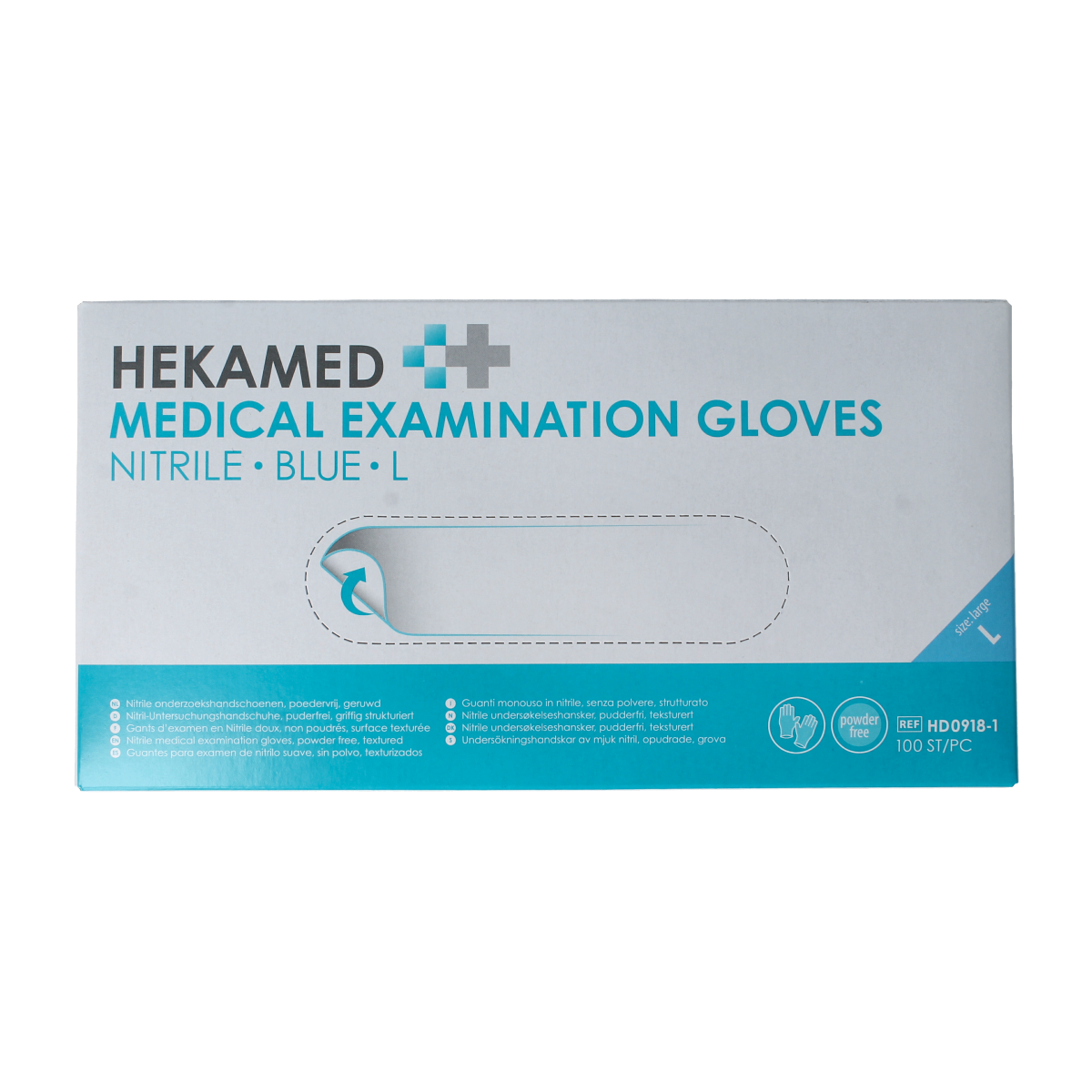 Hekamed Handschoen soft nitrile L 100.00 Stuks