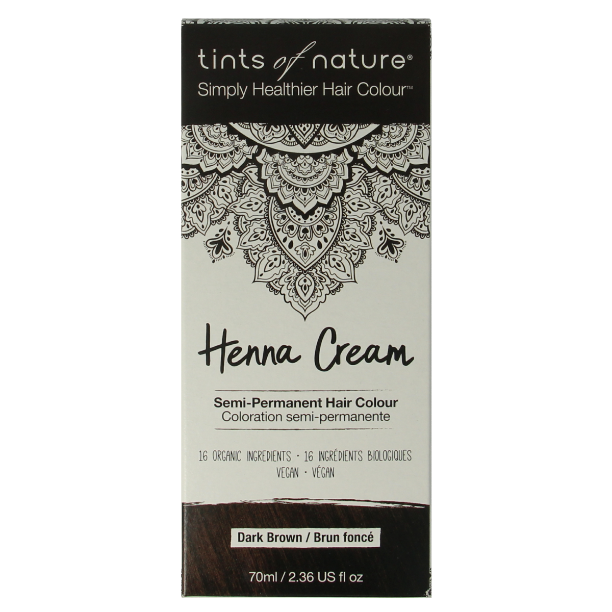 Tints Of Nature Henna cream dark brown semi permanent 70.00 Milliliter