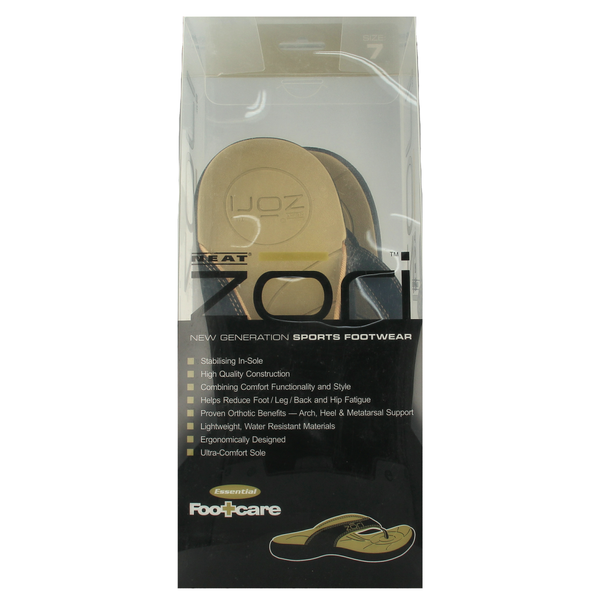 Zori Teenslippers zwart maat 7  1.00 Paar