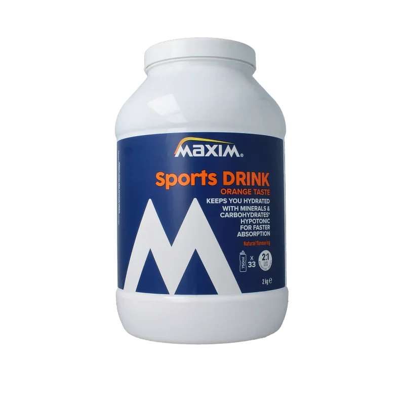 Maxim Sports drink powder tubs fresh orange 2 Kilogram