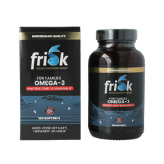 Frisk Omega 3 gezin – visolie met DHA & D3 120 Softgels