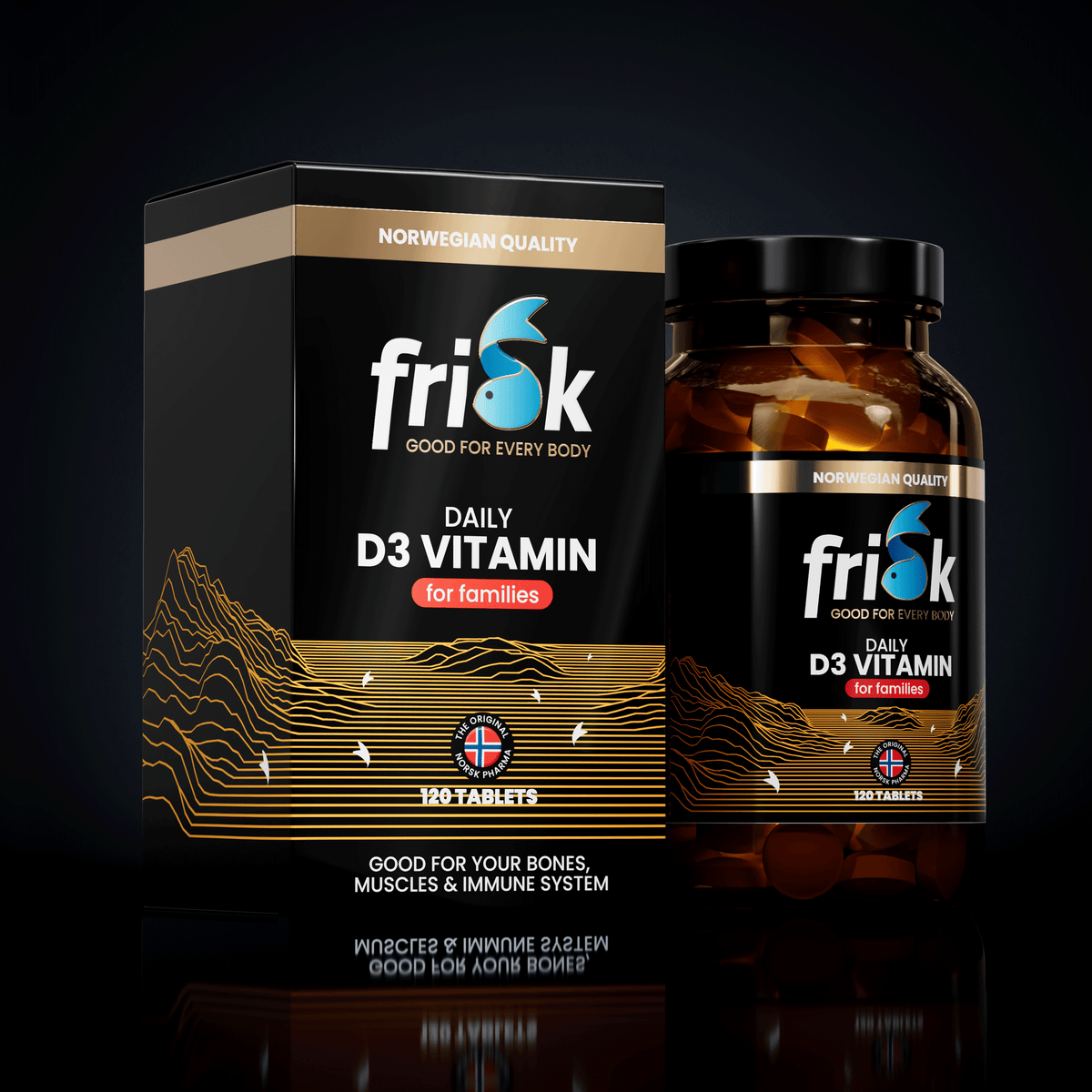 Frisk Vitamine D3 11+ dagelijks 120 Tabletten