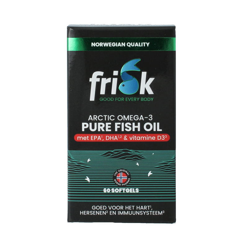 Frisk Omega 3 pure visolie – DHA & EPA 60 Softgels