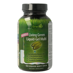 Irwin Naturals Living green liquid gel multi for women  90.00 Softgels