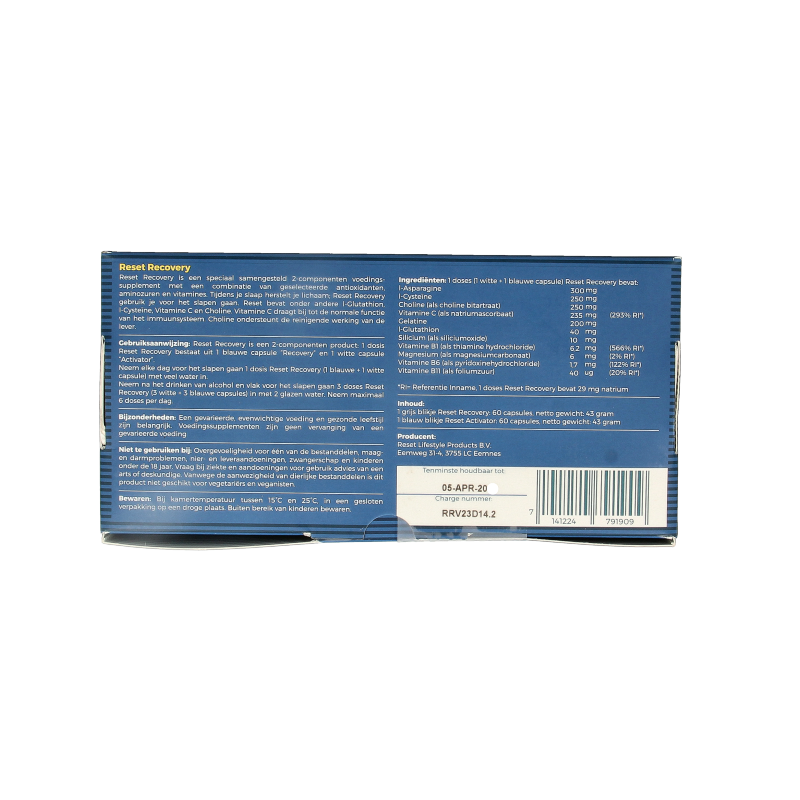 Reset Recovery 120 Capsules