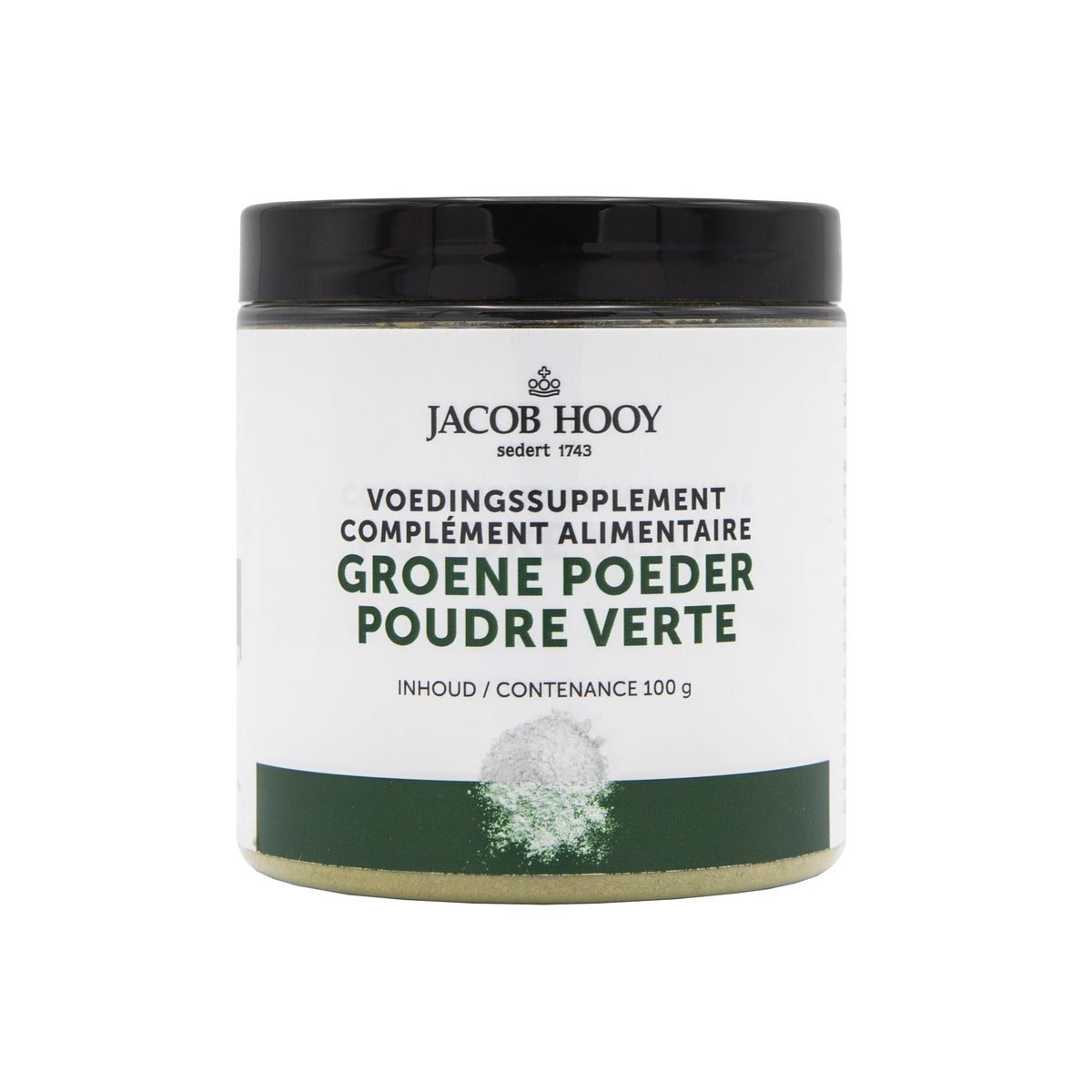 Jacob Hooy Groene poeder pot 100.00 Gram