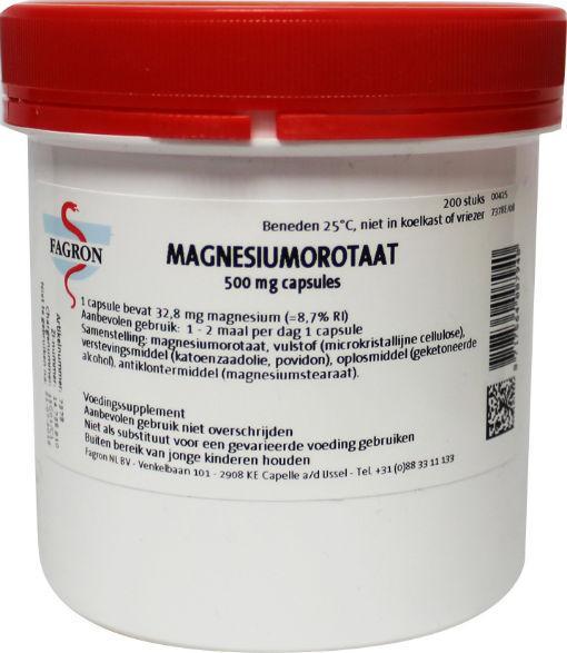 Fagron Magnesium orotaat 500mg 200.00 Capsules