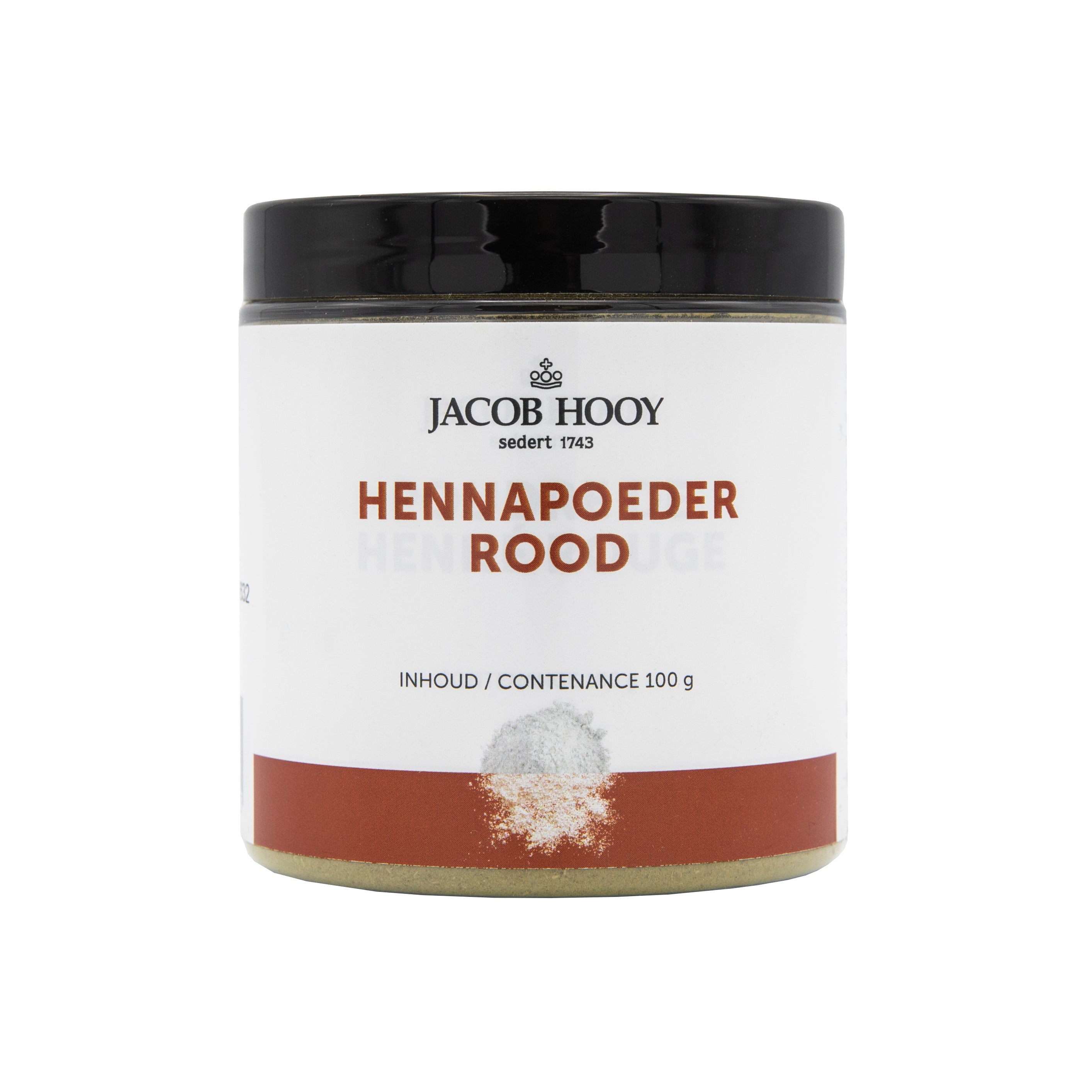 Jacob Hooy Hennapoeder rood potje 100.00 Gram