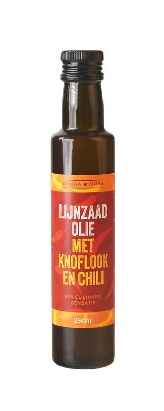 Omega & More Lijnzaadolie garlic chilly 250 Milliliter