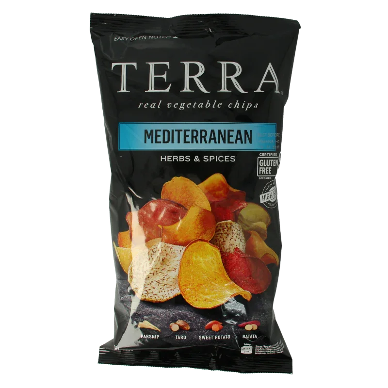 Terra Chips Mediterranean aardappelchips 110 Gram