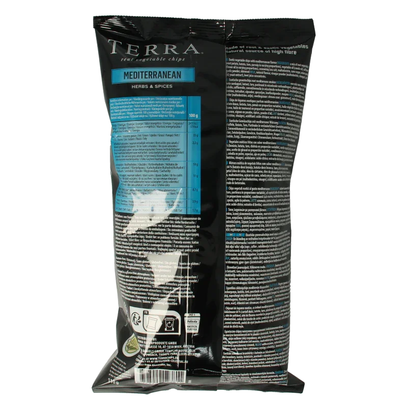 Terra Chips Mediterranean aardappelchips 110 Gram
