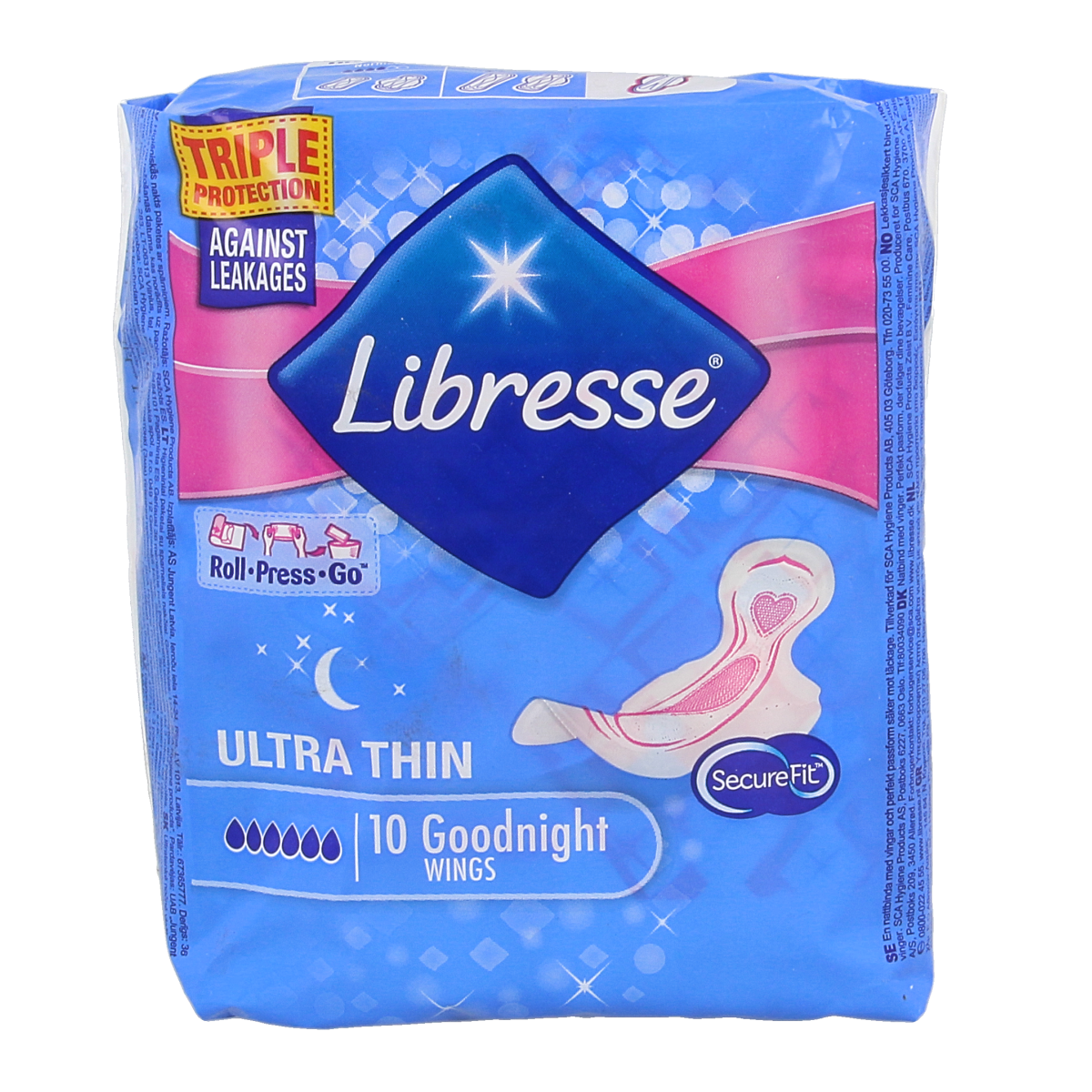 Libresse Ultra thin goodnight wings 10.00 Stuks