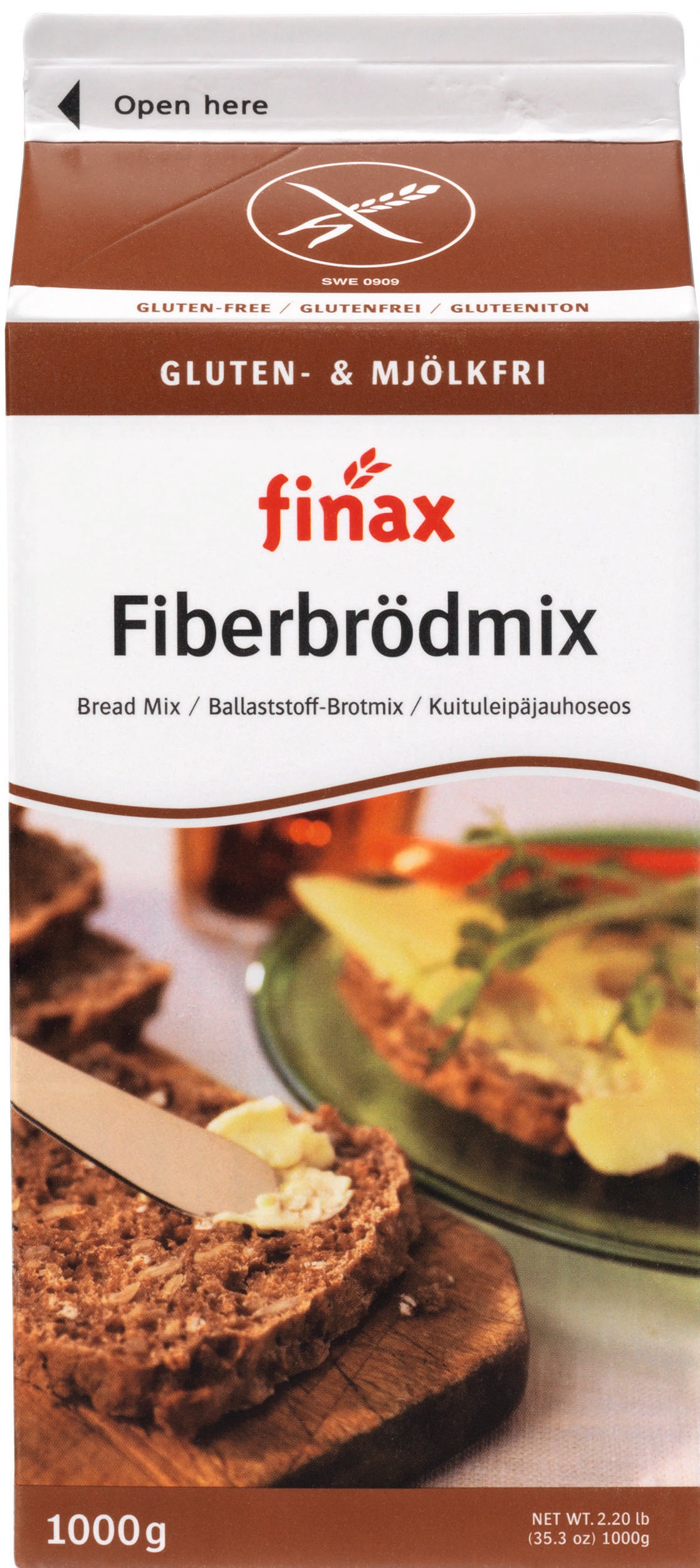 Finax Broodmix bruin vezelrijk glutenvrij  1.00 Kilogram