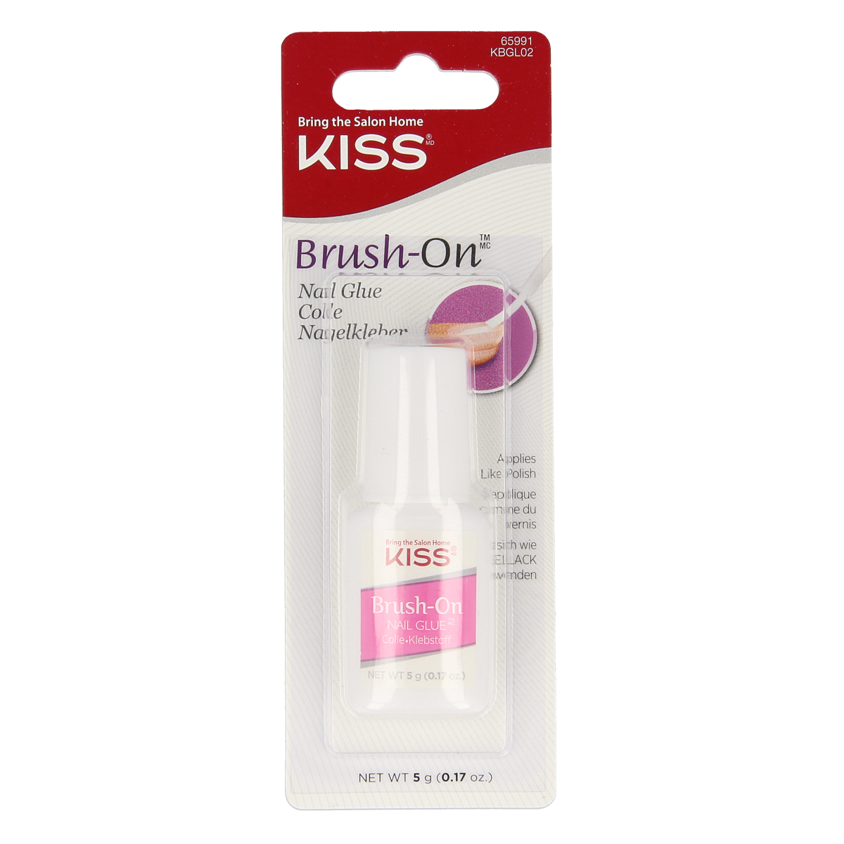 Kiss Nail glue brush on 1.00 Stuks