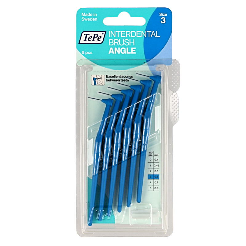 TePe Angle blauw 0.6 mm maat 3 6 Stuks
