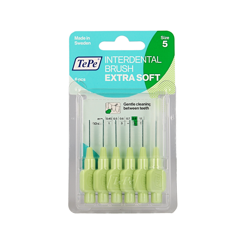 TePe Interdentale rager extra soft licht groen maat 5 6 Stuks