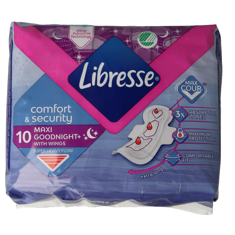 Libresse maxi goodnight 10 Stuks