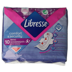 Libresse maxi goodnight 10 Stuks