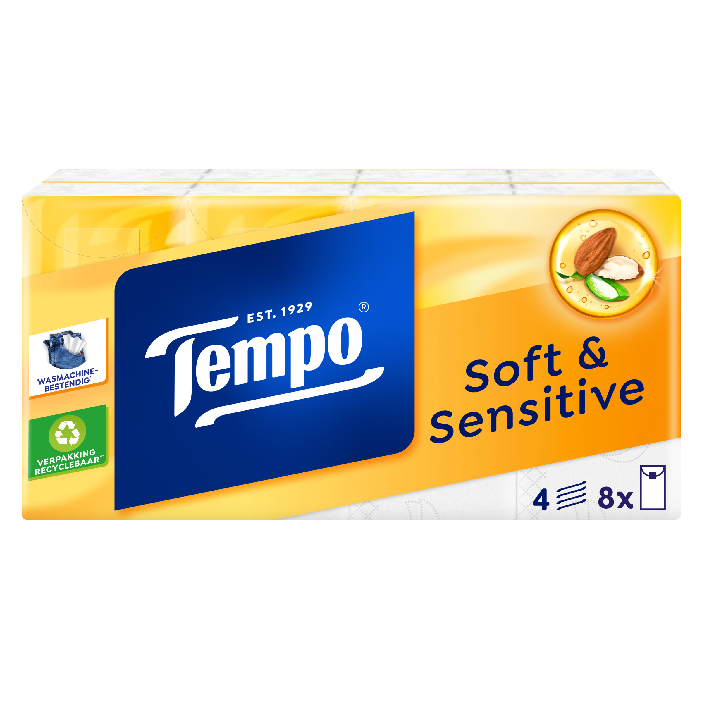 Tempo Soft & sensitive parfumvrij 9 Stuks