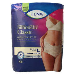 Tena Silhouet plus high waist creme L 8 Stuks
