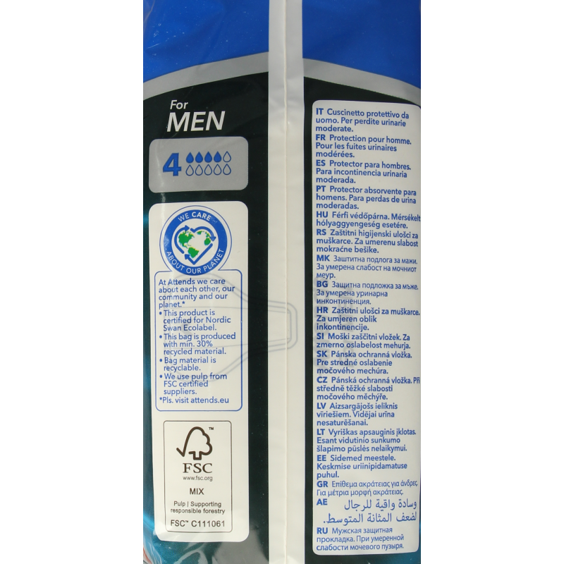 Attends For men 4 14 Stuks