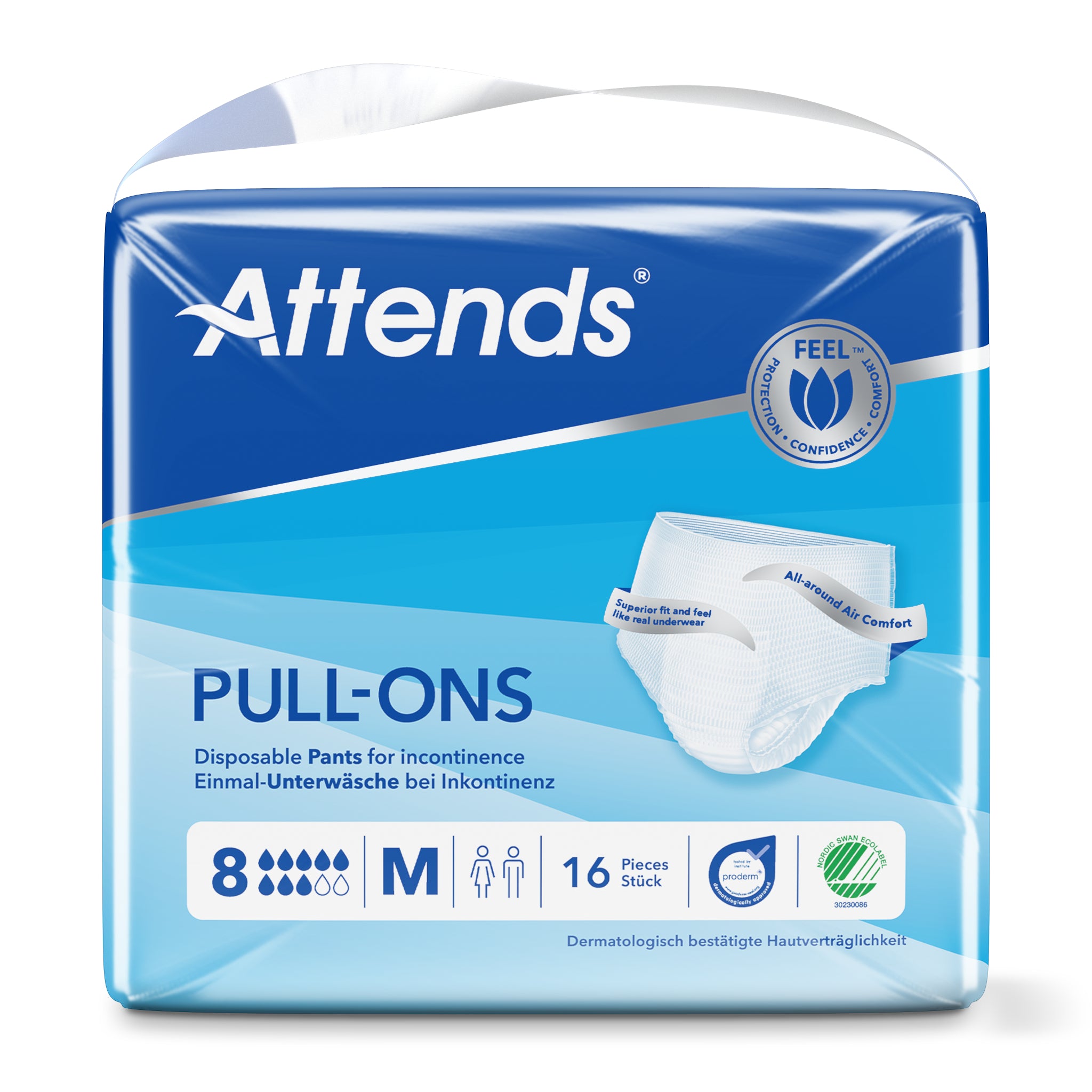 Attends Pull-ons 8 maat M 16 Stuks