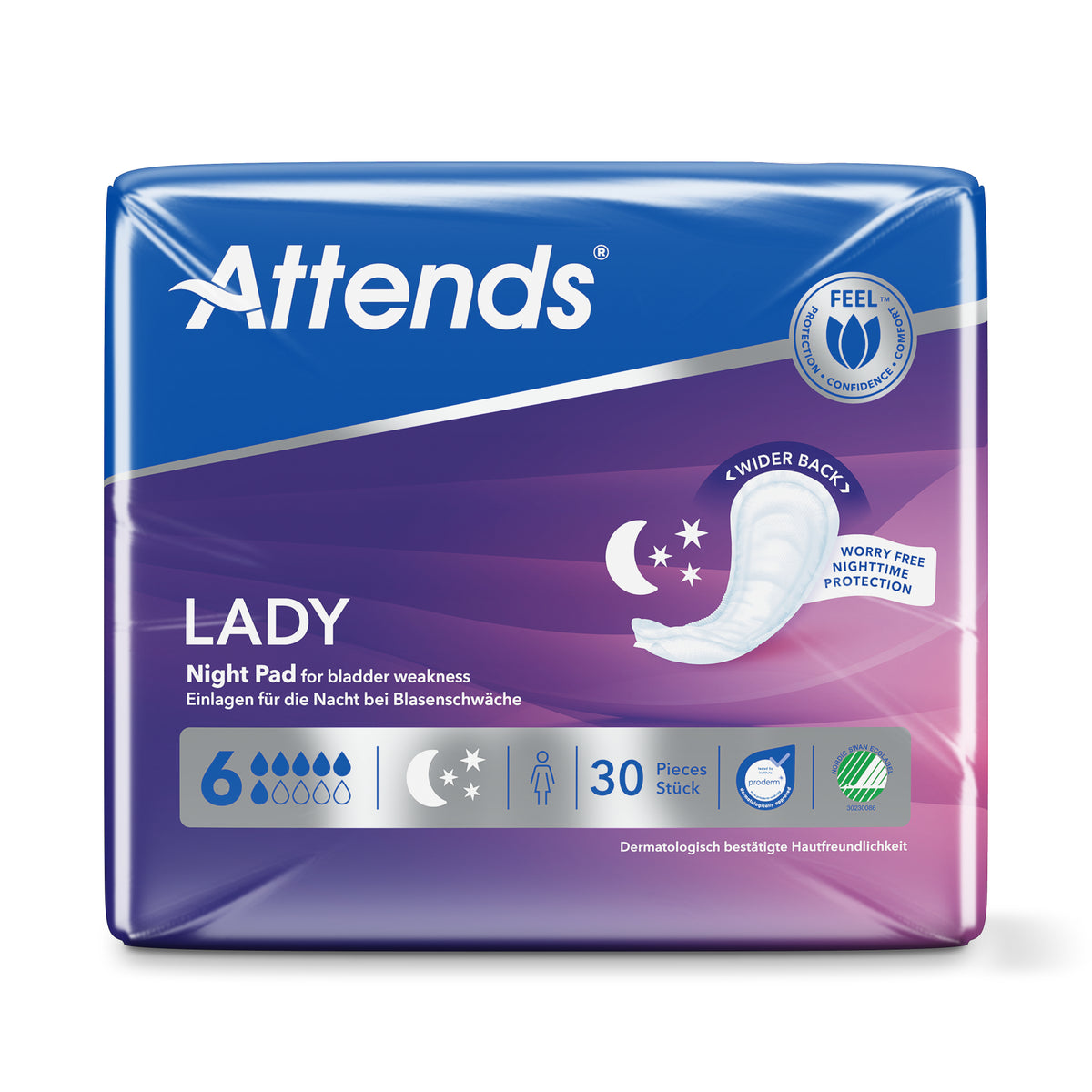 Attends Lady night pad 6 30 Stuks