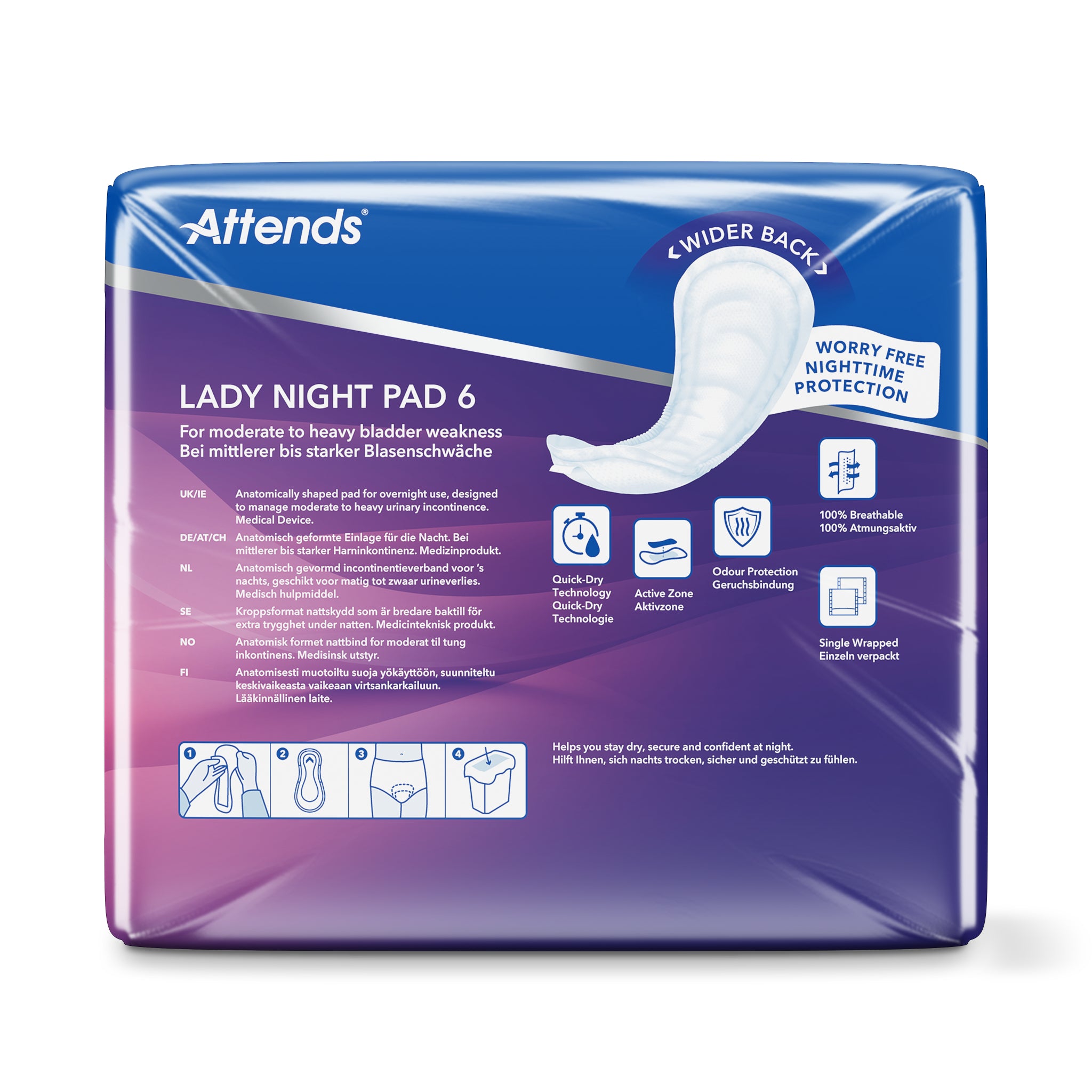 Attends Lady night pad 6 30 Stuks