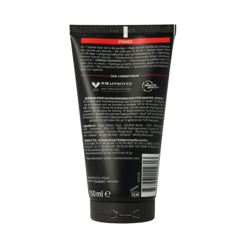 Taft Power gel tube 150 Milliliter