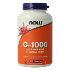 NOW Vitamine C-1000 met rozenbottel en bioflavonoiden 250.00 Tabletten
