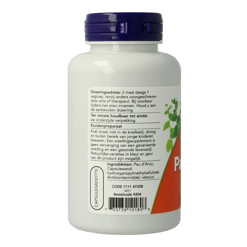 NOW Pau d'arco 500mg 100 Vegetarische capsules