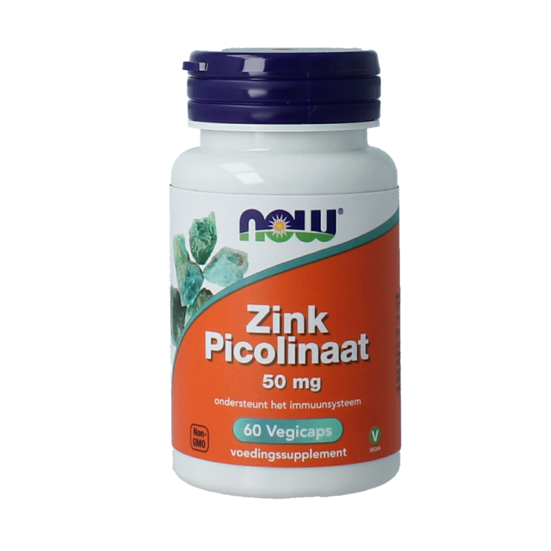 NOW Zink picolinaat 50mg 60 Vegetarische capsules