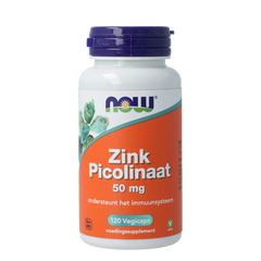 NOW Zink picolinaat 50mg 120.00 Vegetarische capsules