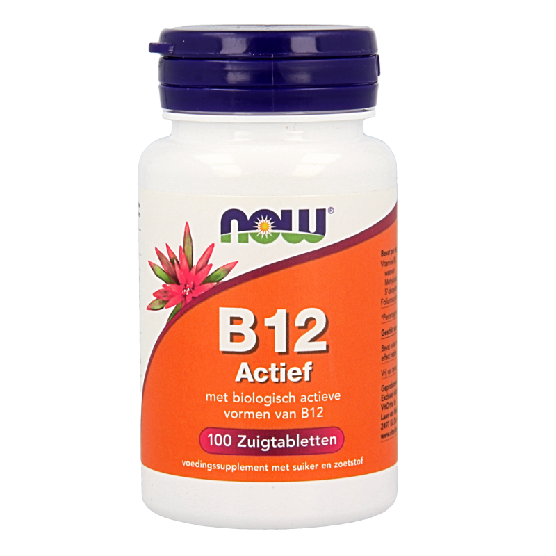 NOW Vitamine B12 actief 100 Zuigtabletten