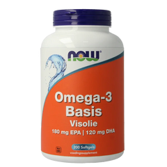 NOW Omega-3 basis 180 mg EPA 120 mg DHA 200 Softgels
