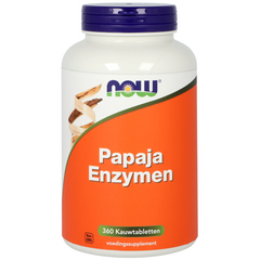 NOW Papaja enzymen 360.00 Kauwtabletten